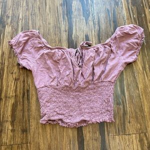 Dusty Rose Ruched Top Size: S